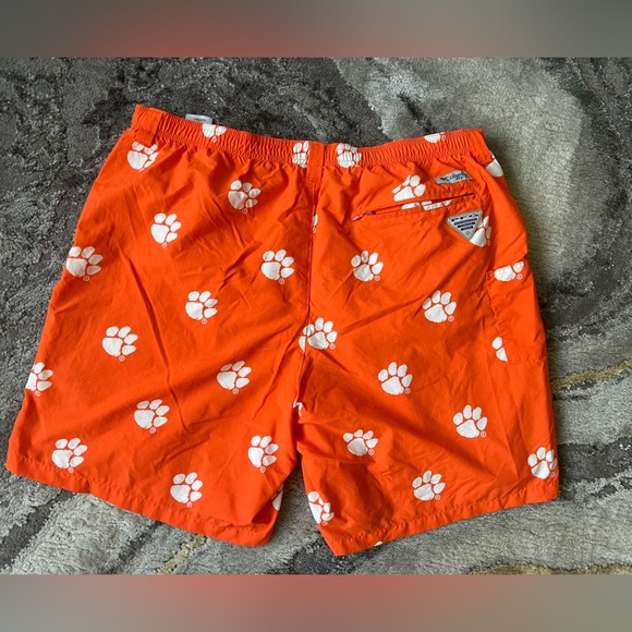 Columbia PFG Clemson Tigers Shorts Mens XL Swim Trunks Board Orange Football - Picture 4 of 7